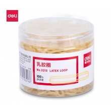 得力3213办公耐用乳胶圈/橡皮筋/橡胶圈/牛皮筋100g1筒