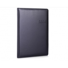 得力7950会议记录皮面本25K80张 商务记事本笔记本子文具办公用品 黑