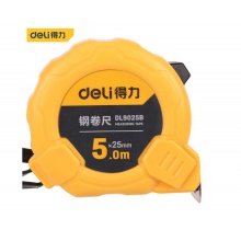 得力(deli) 5米钢卷尺盒尺伸缩尺米尺公制5m*25mm DL9025B