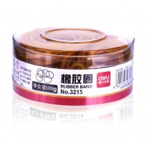 得力3215高韧性高强度橡皮筋橡胶圈 100g/筒 反复拉伸不易断